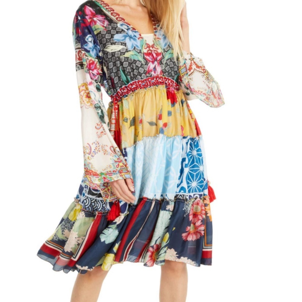Johnny Was silk Dunas dress NWT - Picture 3 of 16